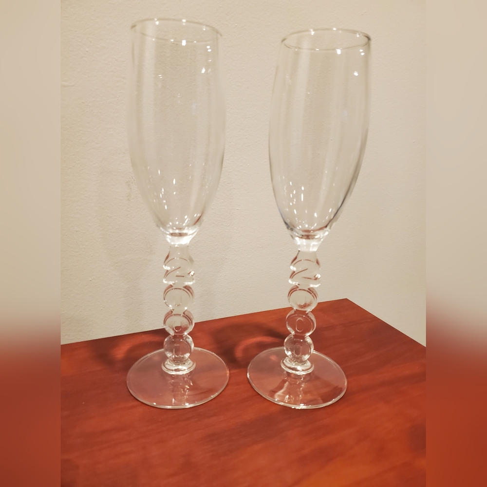 Millenium Champagne Glasses - set of 4